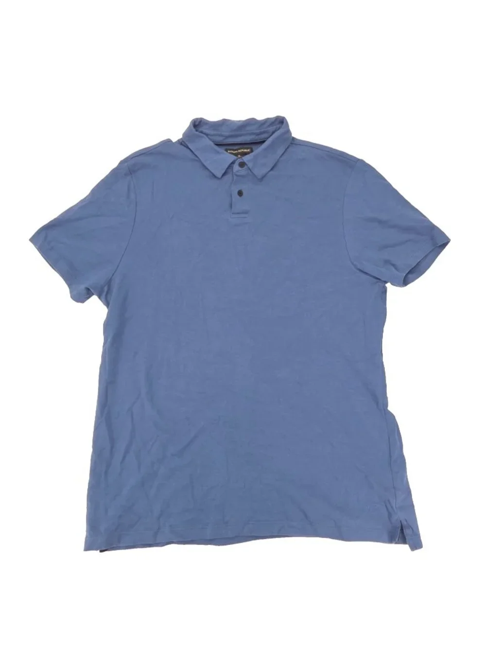 Banana Republic Polo Shirt Mens XL Blue Collared 100% Cotton Solid Casual Preppy